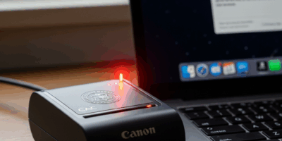 close up of cac smart card reader connected to mac with erro 20260331 094200