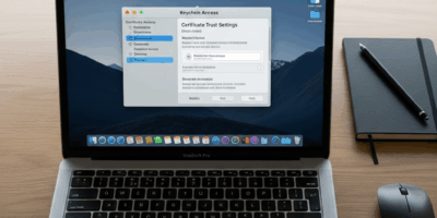 macbook pro laptop screen showing keychain access applicatio 20260326 072129